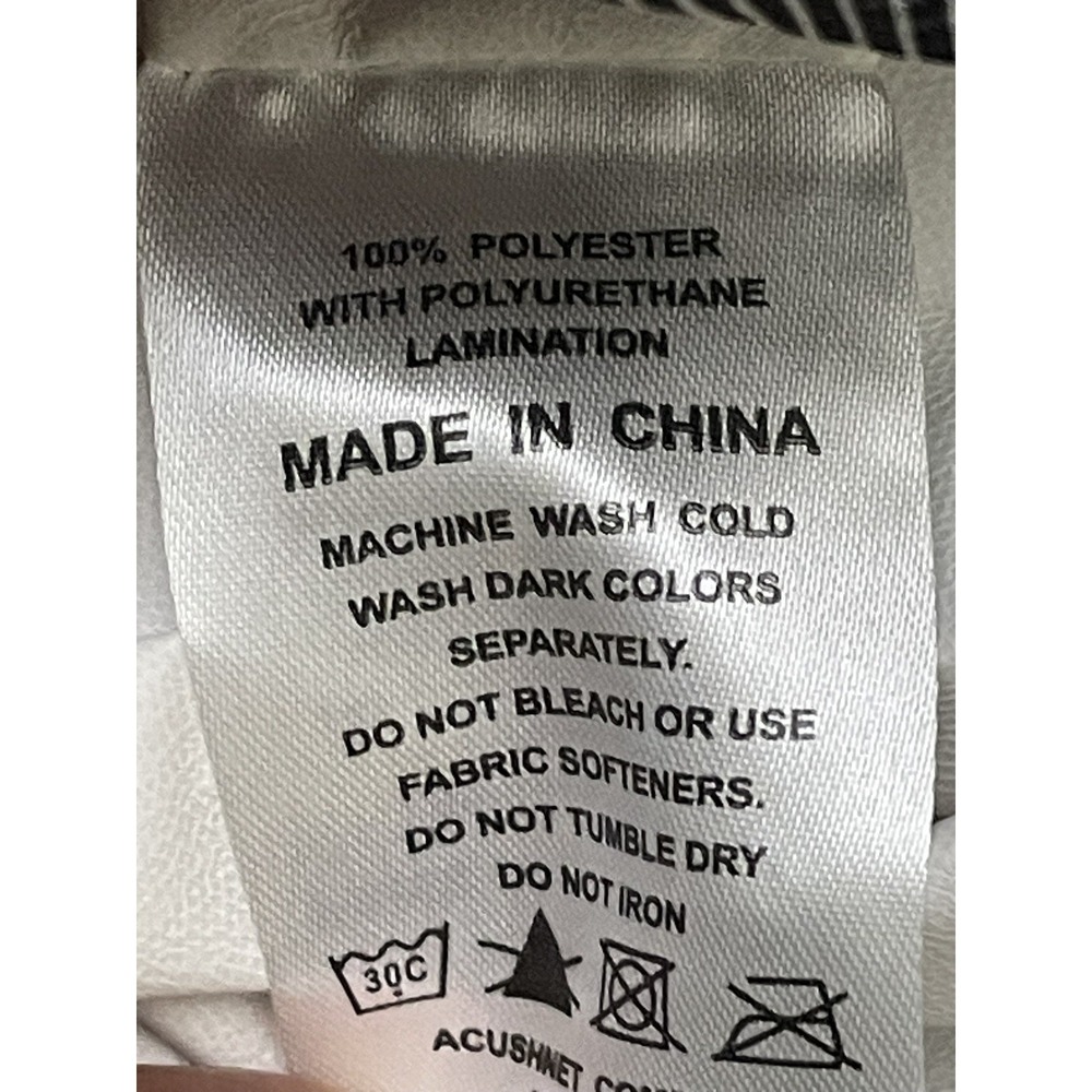 FootJoy Dryjoys Hydrolite Rain Jacket Large Black / White Full Zip Windbreaker - Picture 6 of 10